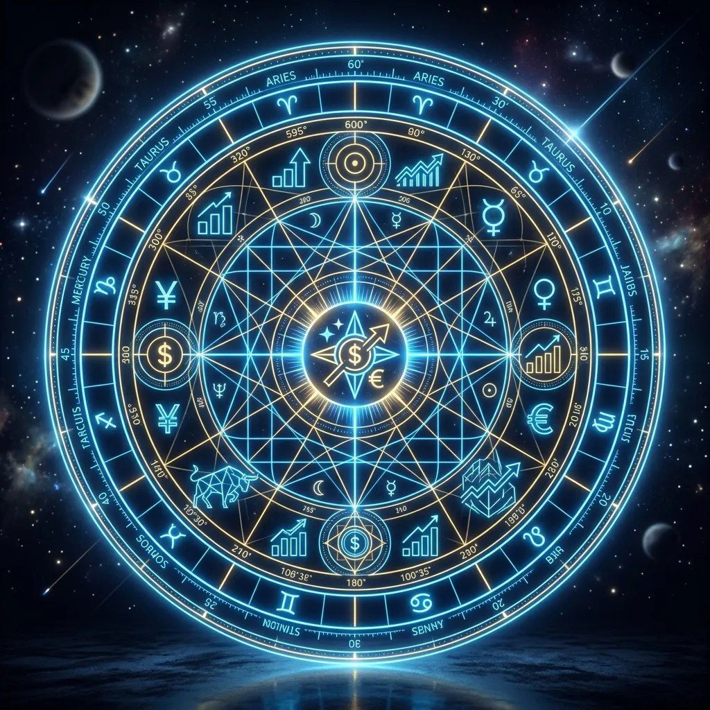 Financial astrology chart visualization
